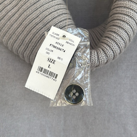 White House Black Market Light Gray Cowl Neck Sweater - Picture 3 of 9